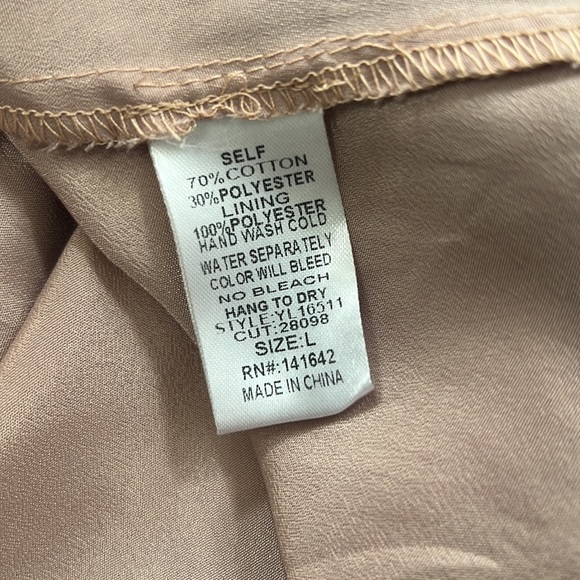 Ya Los Angeles Strapless Dress black Lace Overlay Nude lining underneath Size L - Picture 10 of 10